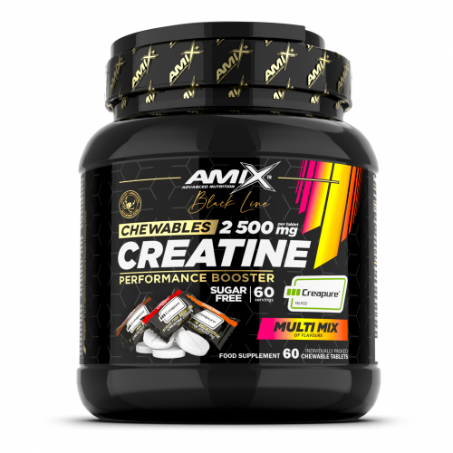 Black Line Creatine Creapure 2500mg Chewable Tabs Zero Sugar