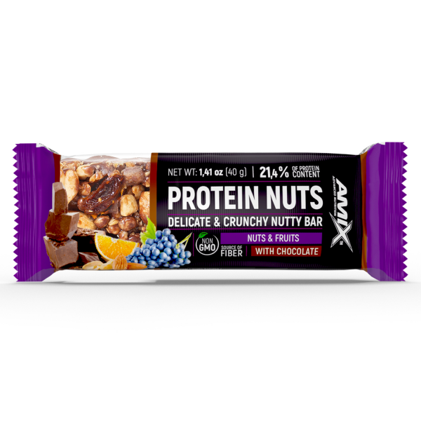 Protein Nuts Crunchy Nutty Bar 25x40g Bar Nuts & Fruits